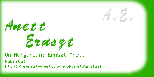 anett ernszt business card